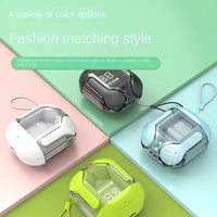 HKM-493779 Wireless Bluetooth In-Ear Headset with LED Display and Transparent Design