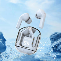 HKM-493779 Wireless Bluetooth In-Ear Headset with LED Display and Transparent Design