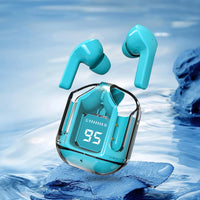 HKM-493779 Wireless Bluetooth In-Ear Headset with LED Display and Transparent Design