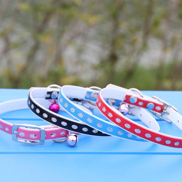 HKM-4939453 Adjustable Small Pet Collar - Durable & Stylish - Available in Blue, Black, Pink, Red
