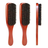 HKM-494035 Multifunctional Beech Wood Beard Brush for Cleaning, Styling, and Hair Finishing