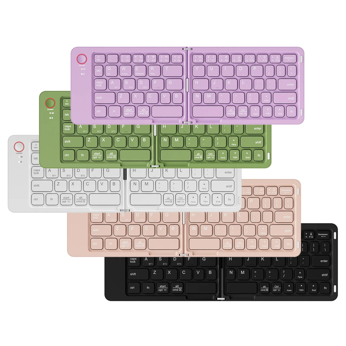 HKM-494035 Wireless Bluetooth Foldable Mini Keyboard - 67 Keys with USB Type-C Interface, Scissor Key Design, Portable and Compact