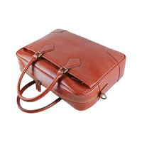 HKM-494163 Men's Leather Laptop Briefcase for Business and Work Use