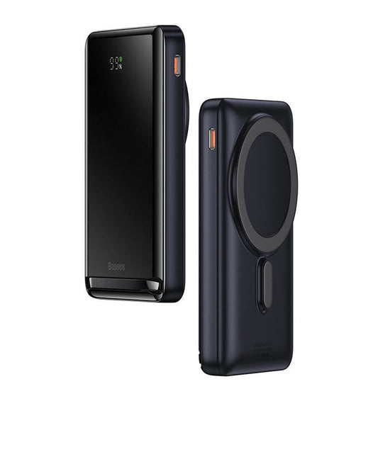 HKM-494163 Slim 3-in-1 Magnetic Power Bank with Wireless Charging - 75% Conversion Rate, Multiple Colors Available