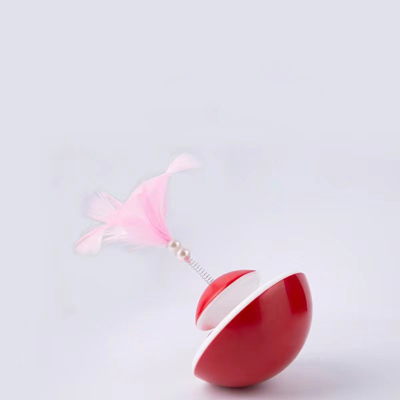 HKM-4944061 Feather Tumbler Cat Teasing Stick with Bell for Interactive Play
