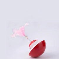 HKM-4944061 Feather Tumbler Cat Teasing Stick with Bell for Interactive Play