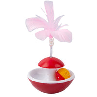 HKM-4944061 Feather Tumbler Cat Teasing Stick with Bell for Interactive Play