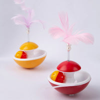 HKM-4944061 Feather Tumbler Cat Teasing Stick with Bell for Interactive Play