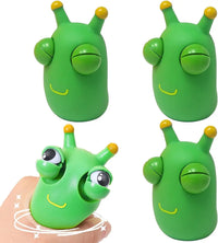 HKM-494419 Green Eye Bouncing Worm Squeeze Toy for Kids - Fun Novelty Gift for Ages 2 and Up