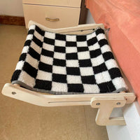 HKM-4944829 Hanging Cats Bed for Balcony Window - Multi-Layer Plywood with Cotton Hemp Cloth
