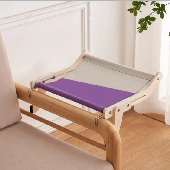 HKM-4944829 Hanging Cats Bed for Balcony Window - Multi-Layer Plywood with Cotton Hemp Cloth