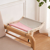 HKM-4944829 Hanging Cats Bed for Balcony Window - Multi-Layer Plywood with Cotton Hemp Cloth