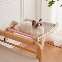 HKM-4944829 Hanging Cats Bed for Balcony Window - Multi-Layer Plywood with Cotton Hemp Cloth