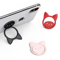 HKM-494483 Magnetic Lucky Cat Phone Seat Ring Buckle for Universal Mobile Devices