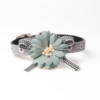 HKM-4945213 Adjustable PU Dog and Cat Collar - Pink and Gray Options, Lengths from 22-43CM