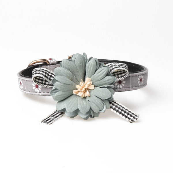 HKM-4945213 Adjustable PU Dog and Cat Collar - Pink and Gray Options, Lengths from 22-43CM