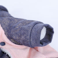 HKM-4945597 Cute Cotton Coat for Small Dogs - Three-Color Stitching, Sizes XS to XXL