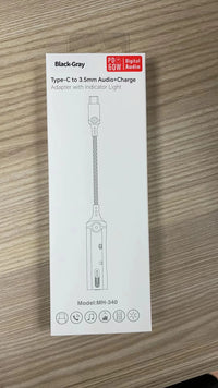 HKM-494675 USB-C to 3.5mm Headphone Jack Earphone Splitter with 60W Fast Charge for iPhone 15