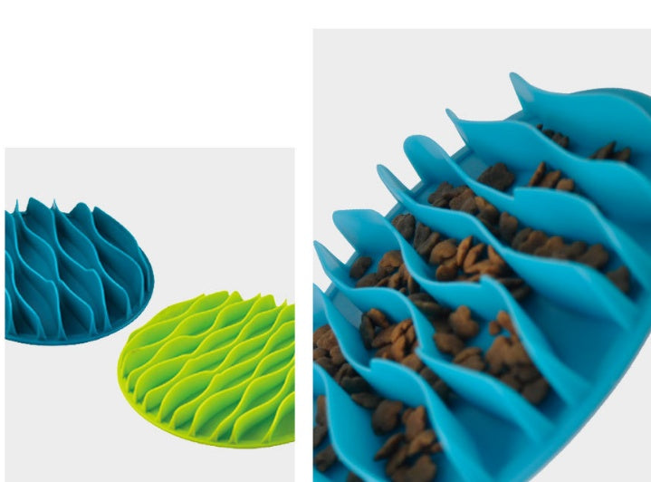 HKM-4947005 Silicone Slow Food Wave Bowl for Controlled Eating