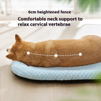 HKM-4947261 Breathable 3D Cool Dog Mat - Ice Pad Kennel with Wooden Design, Multiple Sizes Available