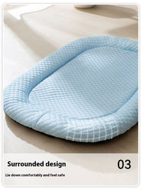 HKM-4947261 Breathable 3D Cool Dog Mat - Ice Pad Kennel with Wooden Design, Multiple Sizes Available