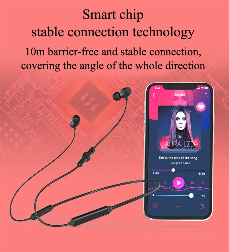 HKM-494803 Wireless Bluetooth Sports Headset V4.2 - In-Ear, 48 Hours Playtime, Dual Phone Connectivity, Rechargeable Battery