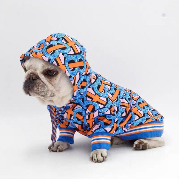HKM-4948285 Stylish Blue Sweater for Dogs and Hairless Cats - Sizes XXS to XXL, Made of Polyester