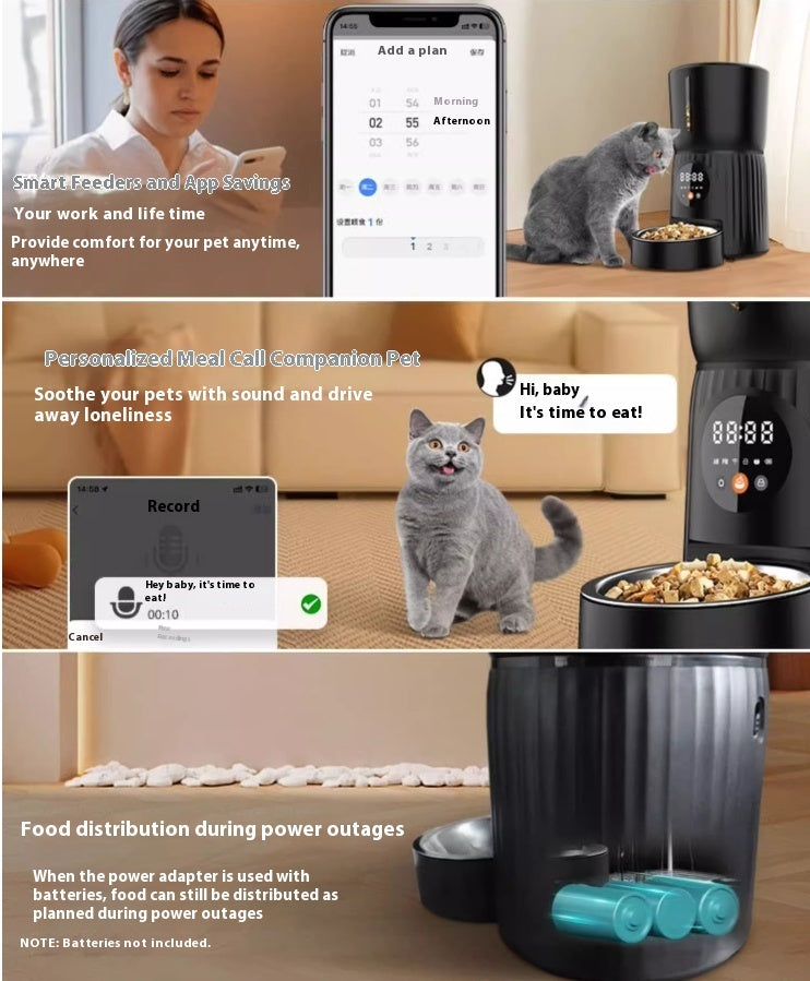 HKM-4949181 Automatic Smart Pet Feeder with Remote Timing and Portion Control