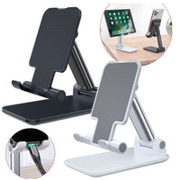 HKM-494995 Adjustable Metal Tablet & Phone Stand - Foldable Desk Holder for iPad and iPhone