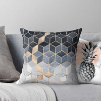 HKM-494995 Geometric Plush Polyester Fiber Pillow Cover - 45x45cm with PP Cotton Filling