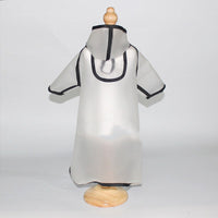 HKM-4951357 Waterproof Four-Legged Dog Raincoat for Small to Medium Pets, Clear White and Black Options