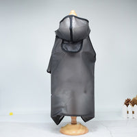 HKM-4951357 Waterproof Four-Legged Dog Raincoat for Small to Medium Pets, Clear White and Black Options