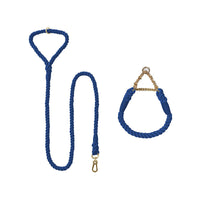 HKM-4952765 Woven Cotton Dog Leash and Collar Set in Vibrant Colors