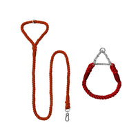 HKM-4952765 Woven Cotton Dog Leash and Collar Set in Vibrant Colors