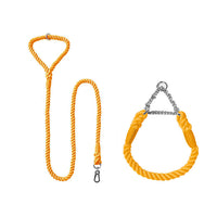 HKM-4952765 Woven Cotton Dog Leash and Collar Set in Vibrant Colors