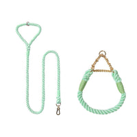 HKM-4952765 Woven Cotton Dog Leash and Collar Set in Vibrant Colors