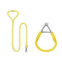 HKM-4952765 Woven Cotton Dog Leash and Collar Set in Vibrant Colors