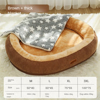 HKM-4953021 Removable Cotton Dog and Cat Bed, Washable and Warm, Multiple Sizes Available