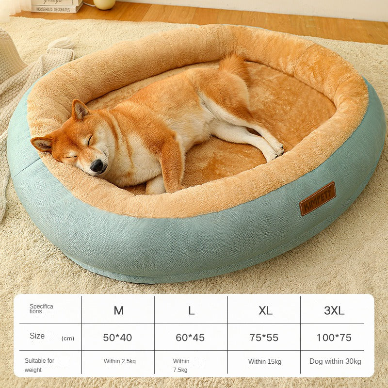 HKM-4953021 Removable Cotton Dog and Cat Bed, Washable and Warm, Multiple Sizes Available