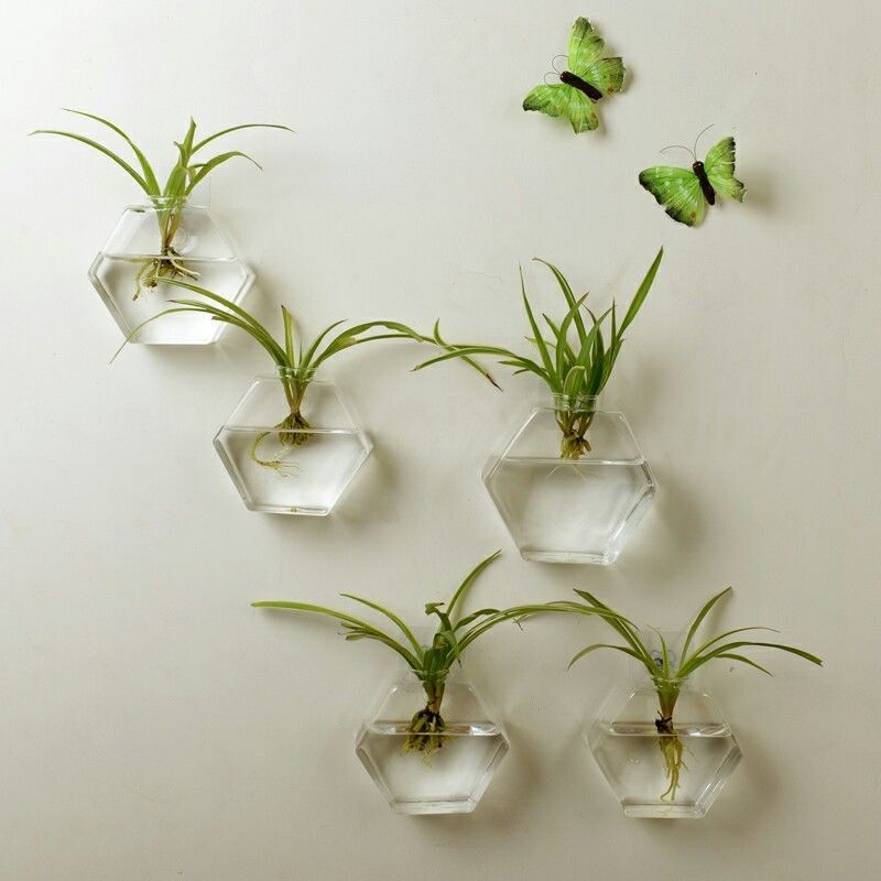 HKM-495443 Wall-Mounted Geometric Fish Tank in High Borosilicate Glass with Polished Finish