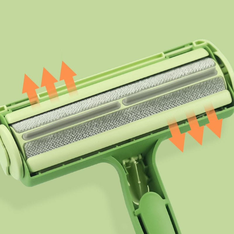 HKM-4954557 Pet Hair Cleaner with Bidirectional Bristles - Versatile ABS Tool for Sofas, Bedsheets, and Carpets