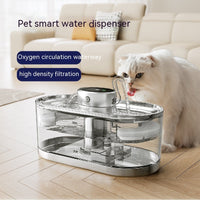HKM-4954813 Rechargeable Stainless Steel Pet Water Dispenser with Wireless Temperature Control for Dogs and Cats