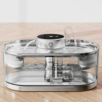 HKM-4954813 Rechargeable Stainless Steel Pet Water Dispenser with Wireless Temperature Control for Dogs and Cats