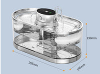 HKM-4954813 Rechargeable Stainless Steel Pet Water Dispenser with Wireless Temperature Control for Dogs and Cats