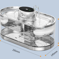 HKM-4954813 Rechargeable Stainless Steel Pet Water Dispenser with Wireless Temperature Control for Dogs and Cats