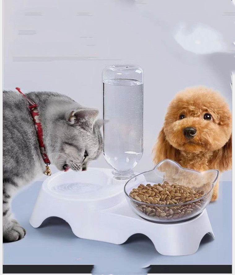 HKM-4954941 Ergonomic Inclined Cat Bowl for Comfortable Eating and Cervical Health
