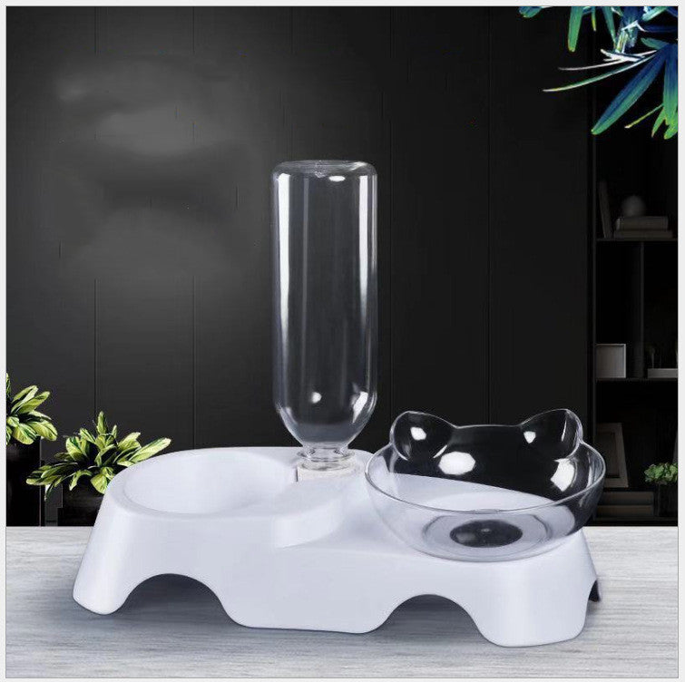 HKM-4954941 Ergonomic Inclined Cat Bowl for Comfortable Eating and Cervical Health