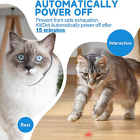HKM-4956221 Automatic LED Interactive Cat Collar Toy - USB Rechargeable, Hands-Free Fun for Indoor Cats