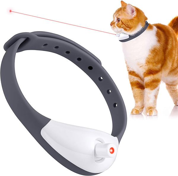 HKM-4956221 Automatic LED Interactive Cat Collar Toy - USB Rechargeable, Hands-Free Fun for Indoor Cats