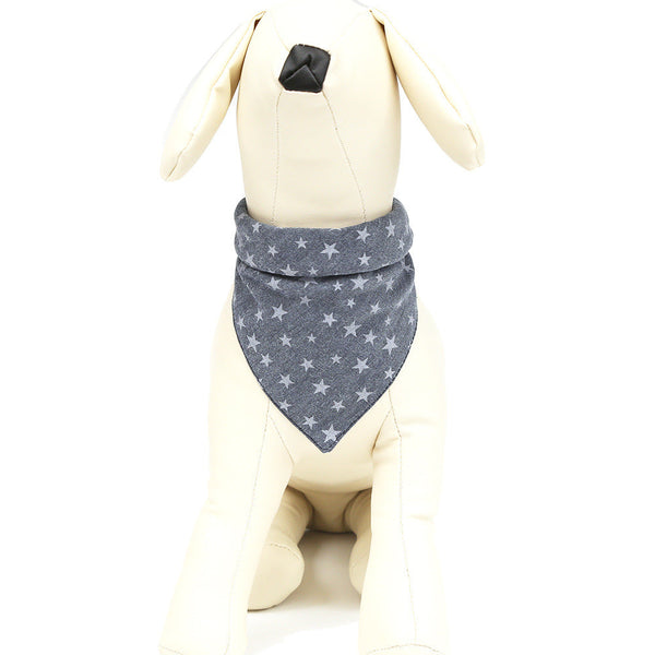 HKM-4956349 Double-Sided Pet Saliva Towel Triangle Scarf for Small and Medium to Large Dogs